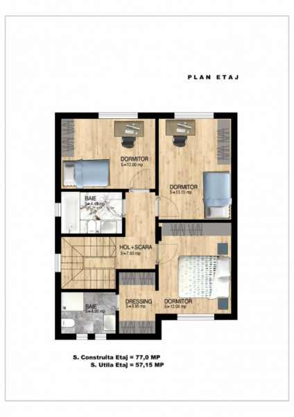 Vanzare Vila Individuala-Cristalului /dormitor parter/id nr 55