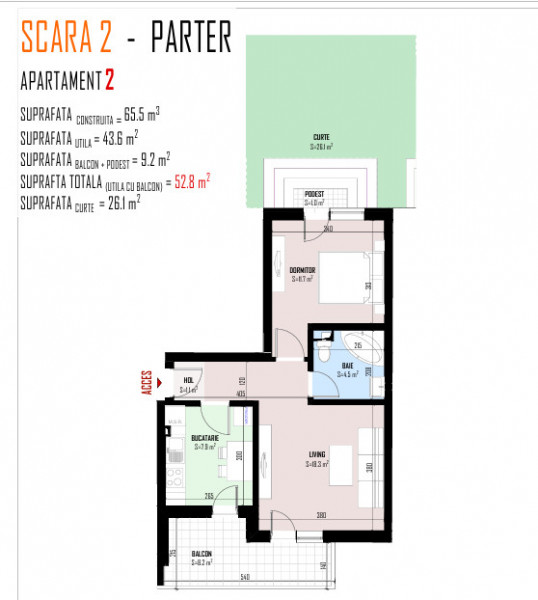 Apartament 2 camere +curte /Bragadiru-Cartierul Independentei