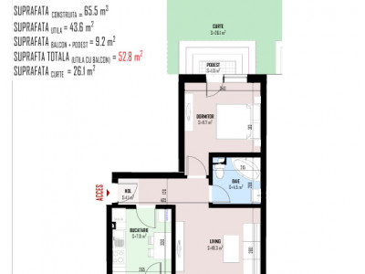 Apartament 2 camere +curte /Bragadiru-Cartierul Independentei