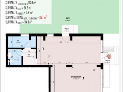 Spatiu comercial de vanzare/Stradal cu gradina