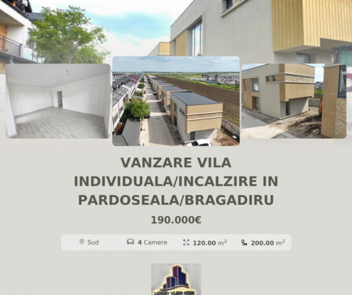 Vanzare Vila Individuala/Incalzire in pardoseala/Bragadiru