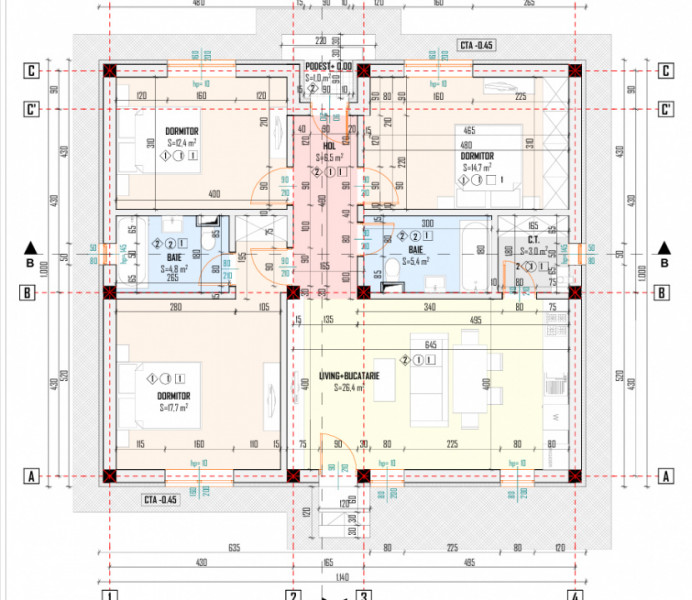 Casa Individuala Parter/Cartierul Independentei/Incalzire in Pardoseala/