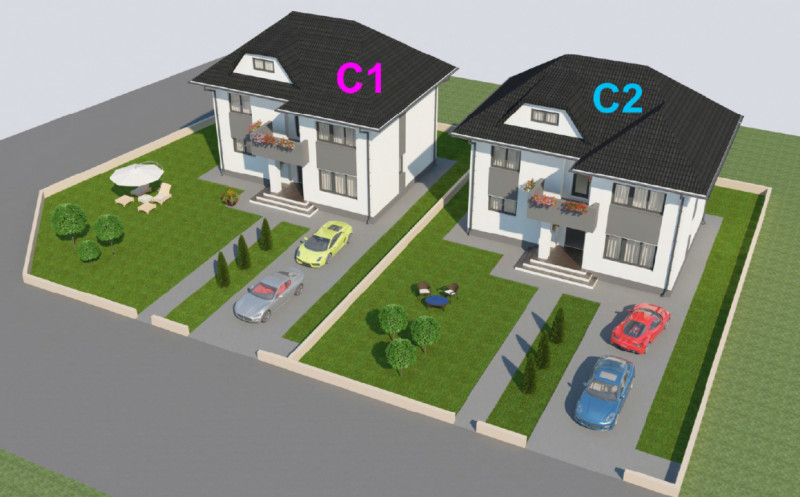 Vila Individuala P+1+M /Magurele curte de 500mp