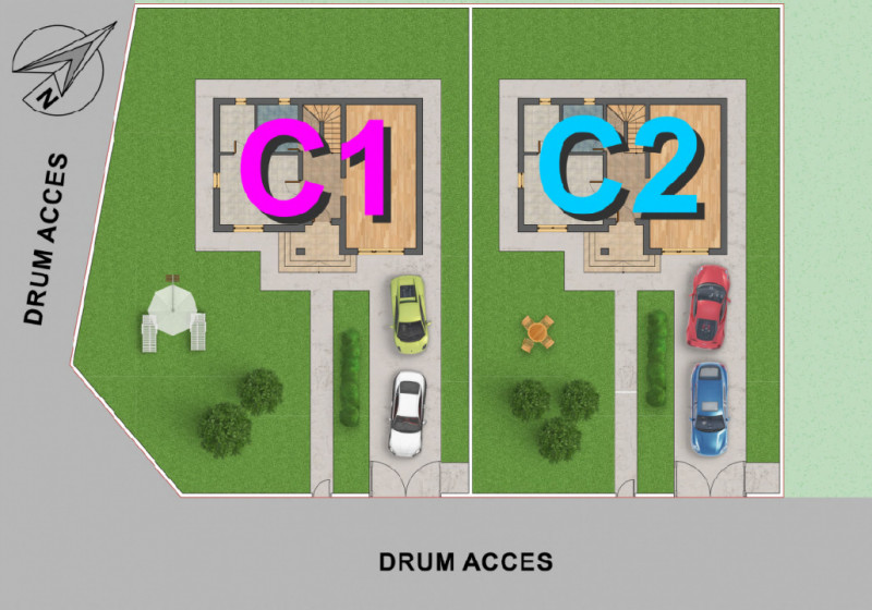 Vila Individuala P+1+M /Magurele curte de 500mp