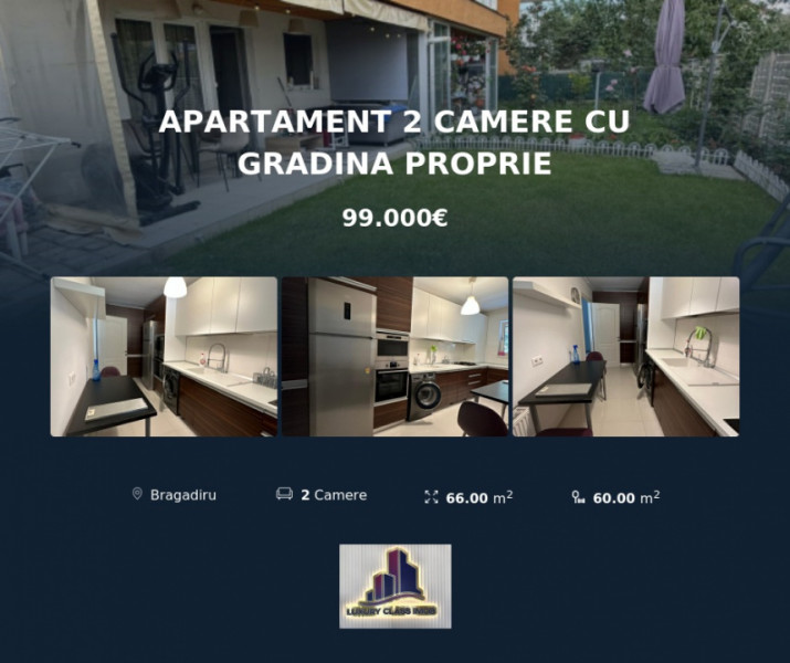 Apartament 2 camere cu Gradina proprie