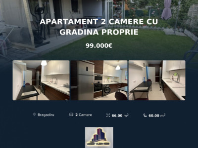 Apartament 2 camere cu Gradina proprie