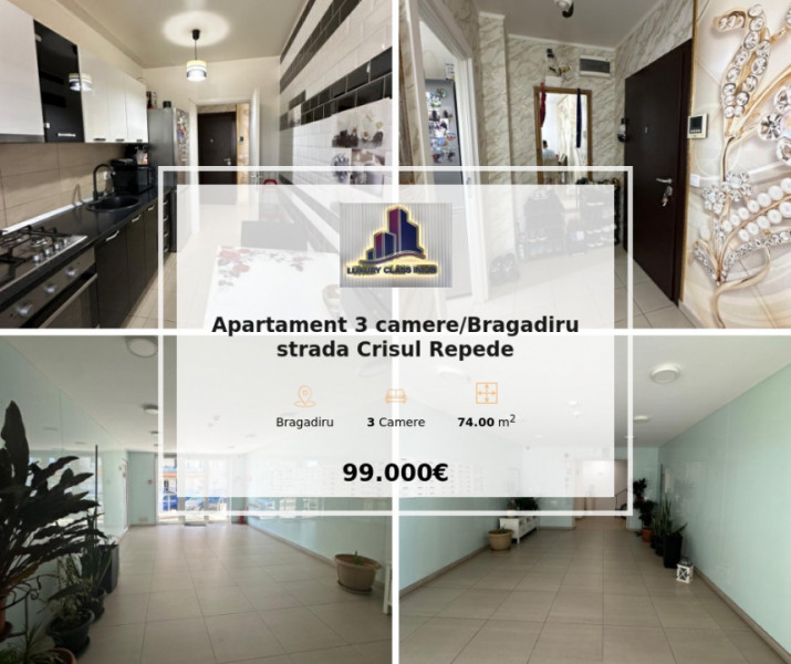 Apartament 3 camere/Bragadiru strada Crisul Repede