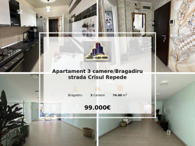 Apartament 3 camere/Bragadiru strada Crisul Repede