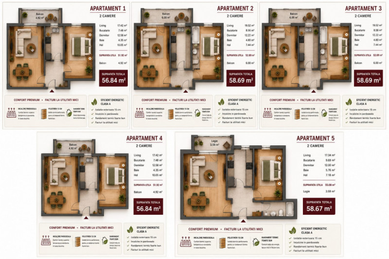 Apartament 2 camere/Bragadiru-Cristalului