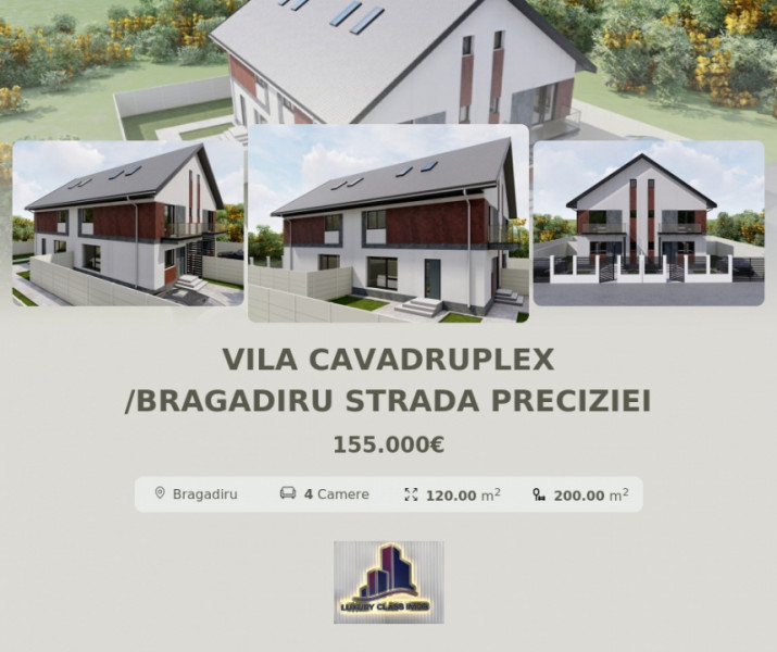 Vila Cub Rate la dezvoltator /Bragadiru strada Preciziei